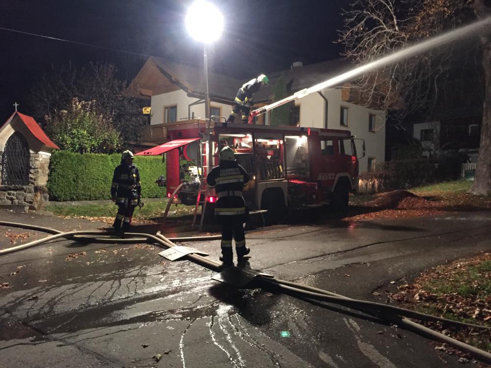 Dachstuhlbrand ehem. Haus Burgstaller